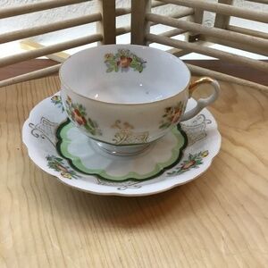 Vintage Ucagco Occupied Japan Eggshell Porcelain Cup and Saucer